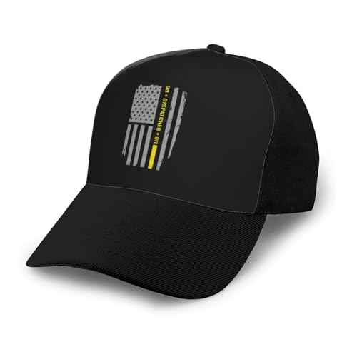 911 Dispatcher Thin Gold Line Unisex Classic Adjustable Curved Brim Baseball Cap, Trucker Hat
