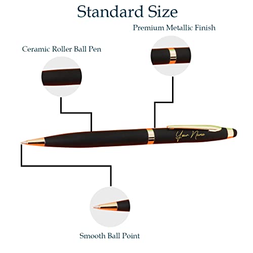 Image of Roshfort Free Engraving Personalized Ballpoint pens Refill Pen Blue Ink, Custom Gifts Capacitive Stylus Pen's for smartphones i Phone Android Tablets whatsap +91 9631056748
