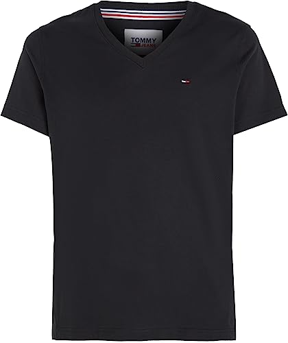 Tommy Jeans Herren Tjm Original Jersey V Neck Tee Dm0dm04410 Kurzarm Strickoberteile, Schwarz (Tommy Black), XL EU – Ansicht 6