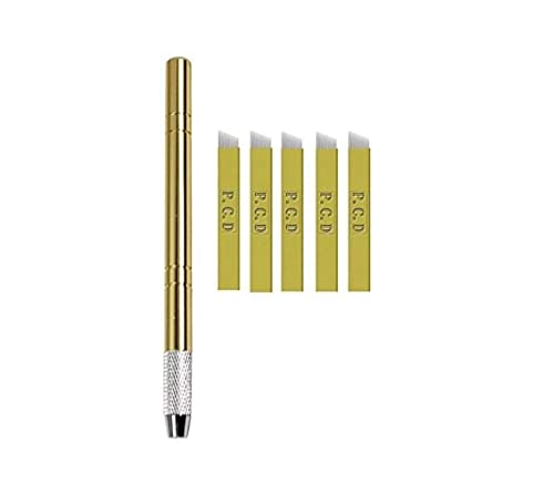 Microblading Stifte Set – 10 Stück Manuelle Tattoo-Stifte Mit Rundnadeln Für Dauerhaftes Augenbrauen Make-up