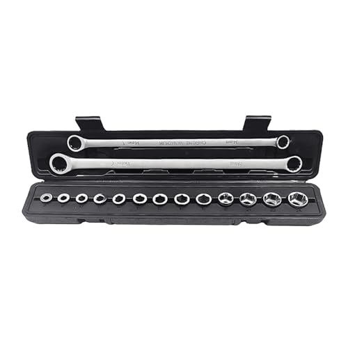 BEIDUOYANG Adjustable Ratchet Wrench Kit For Car Repair Hand Tools Vanadium Steel Torque Wrench Socket Tools Set Repair Hand Tool Set, Fixed Head