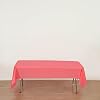 Evershine Case of 48 Pack Bulk Heavy Duty Coral Rectangle 54 X 108 Plastic Table Covers Tablecloth (Reusable) (Rectangle 54 X 108, Coral)
