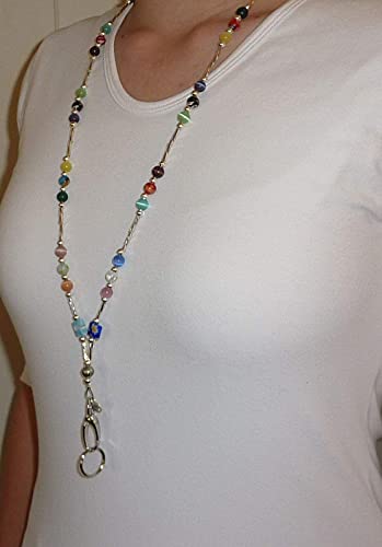Super Slim Multi Colored Women's Beaded Lanyard, 34" Made In Usa, Keys, Id Card Badge Holder Teacher Keys Cruise Phone #TOP2