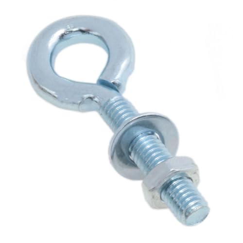 Image of yukata 1 /4 inch x 1.18 inch Male Threaded Carbon Steel Eye Bolts with Nut Shoulder Lifting Ring Bolt Hook Bolt Eye Bolt Lifting Ring Bolt Marine Expansion Class 12Set