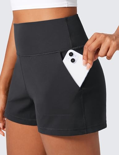 Image of CRZ YOGA Butterlift Linerless Shorts 3 inch | High Waisted, Buttery Soft, Comfy, Yoga, Casual, Pockets, for Women
