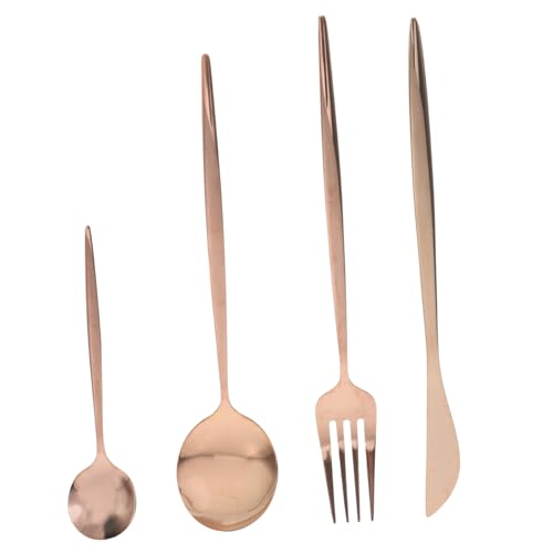 iplusmile 1 De De Cocina Tenedores Y De Negros Acero Inoxidable Oro Rosa