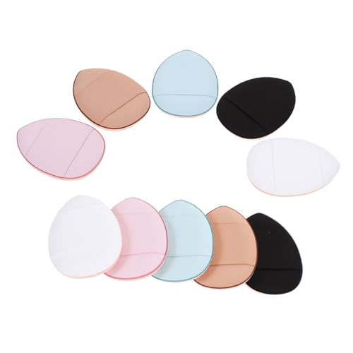 BIUDECO Borla De Polvo Para Cosméticos Pequeña 12 Piezas En Forma Para Aplicación Húmeda y Seca, Portátil y Fácil De Limpiar, Adecuado Para Base y Maquillaje Diario En Casa y Viajes
