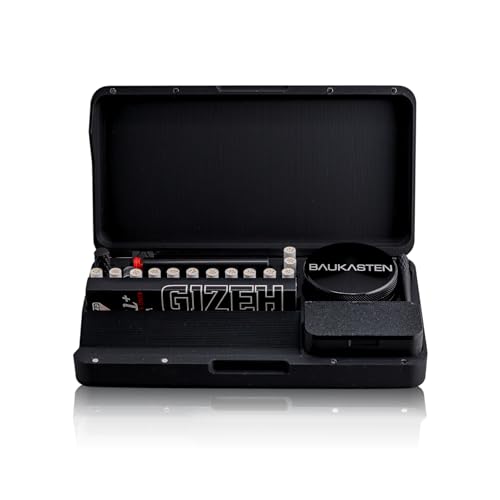 BAUKASTEN ORIGINAL mit Zubehör & Grinder - Organisierte & mobile Bau-Box mit Rolling Tray für bestes Bauen überall sicheren Transport sowie diskrete Aufbewahrung von allen Smoking Utensilien