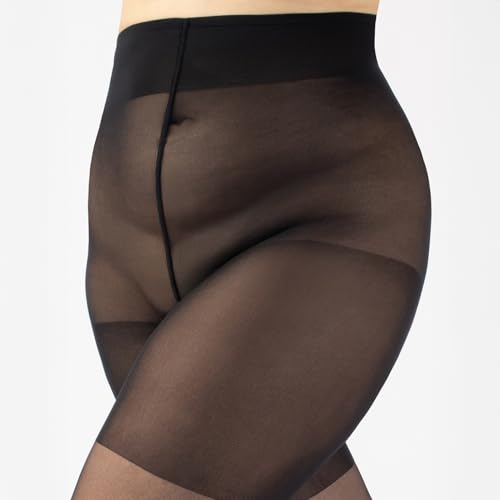 Image of CALZITALY Daily Plus Size Tights | XL, 2XL, 3XL, 4XL | Black, Skin | 40 DEN | Made in Italy