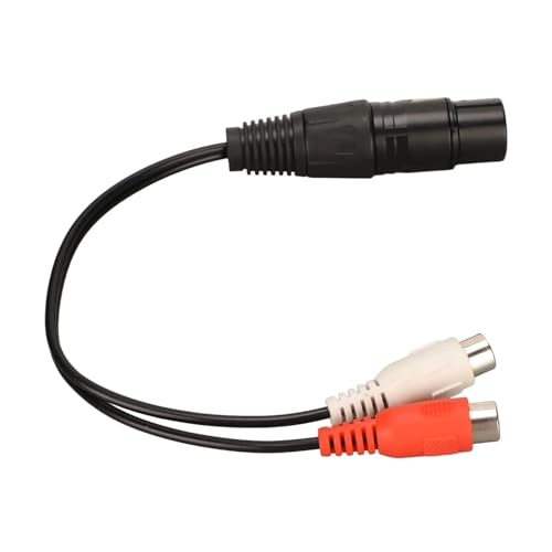Cable XLR hembra a doble RCA con adaptador de sonido transparente 5