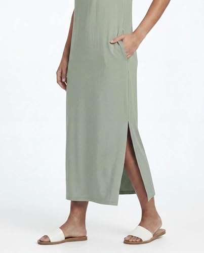 Image of Real Essentials 3 Pack Women's Casual Short Sleeve Maxi T-Shirt Dress with Slit (Available in Plus Size)