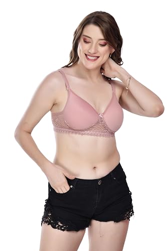 MiEstilo Women's Cotton Blend Lightly Padded Wirefree T-Shirt Bra Combo