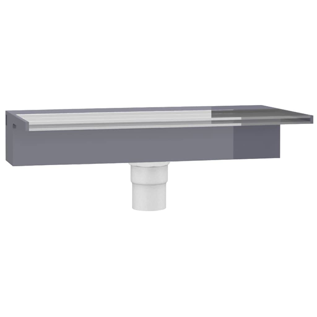 Elemento a cascata con LED RGB in acrilico, 45 cm, decorazione da giardino per laghetto e piscina, con telecomando, resistente alle intemperie, a risparmio energetico, versatile, per terrazza