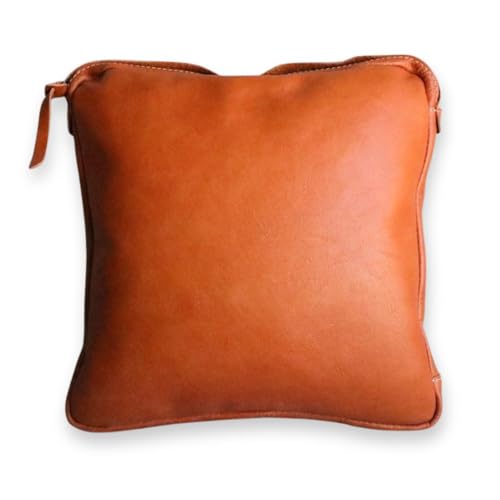 エイジングを楽しむ上質レザークッション[キャメル] 博多革工房 Japlish | ジャプリッシュ