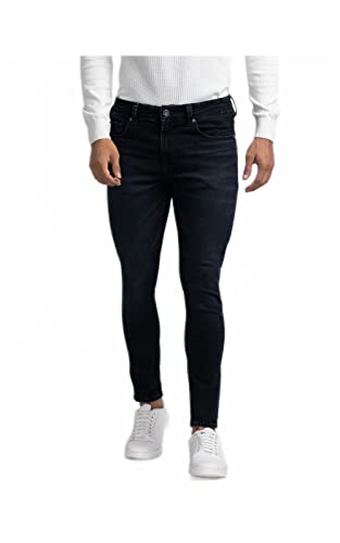 Image of Spykar Men's Mid Rise Kano Slim Fit Mid-Rise Jeans (Ankle Length)
