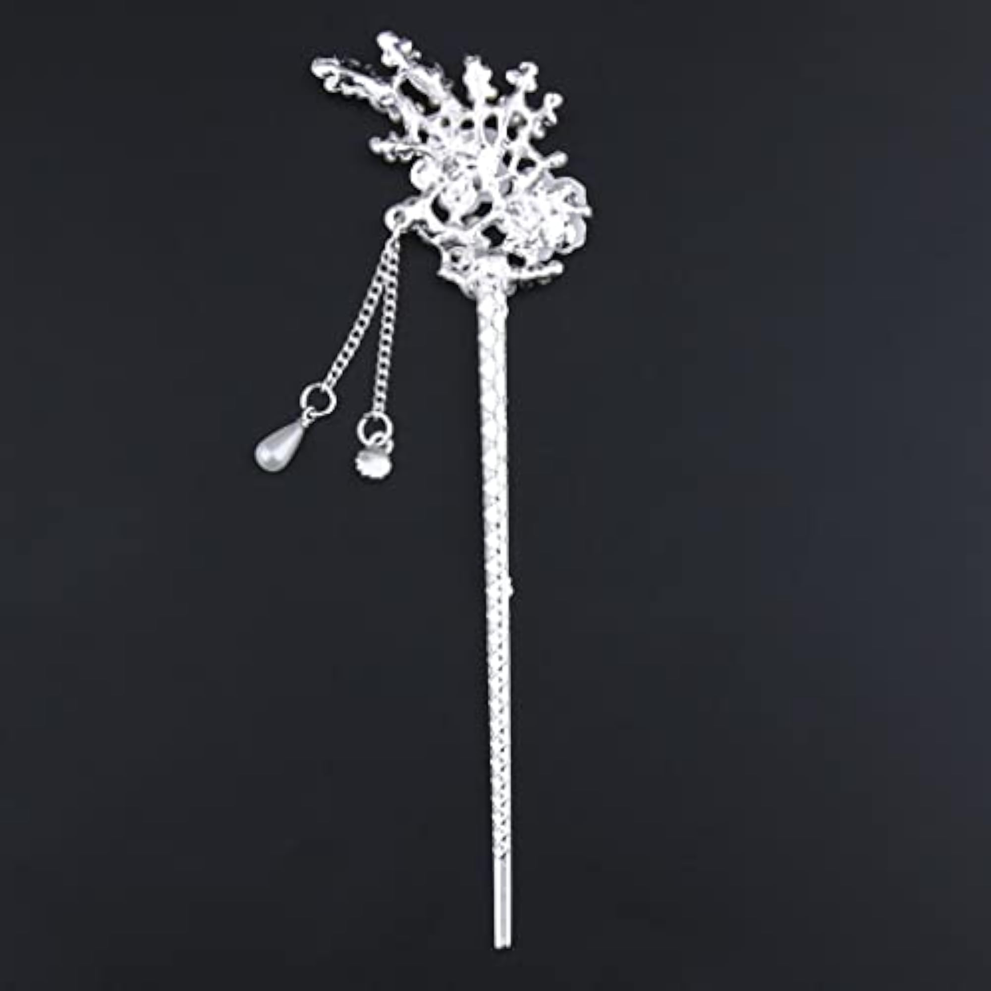 4xChinese Hair Stick Chopstick Dangle Hairpin Set