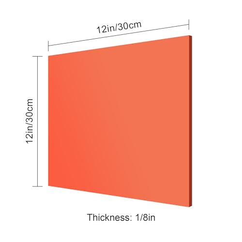 Image of 12x12 Inches Red Mirror Acrylic Sheet - 2 Pcs Reflective Acrylic Panel for DIY Crafts, Home Decor & More (30x30 cm)