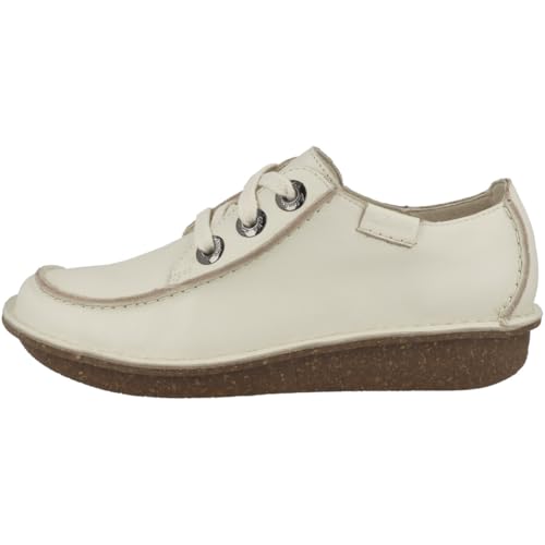Clarks - Funny Dream, Oxford De Las Mujeres, Cream Leather,
