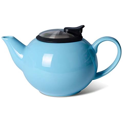 Xiteliy Teapot with Stainless Steel Infuser To Brew Loose Leaf Tea (Light Blue) Cover