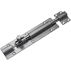 Cerrojo de puerta de acero inoxidable ideal para uso en interiores y exteriores, cerradura de pestillo estable para puertas y portones - 175 x 40 mm