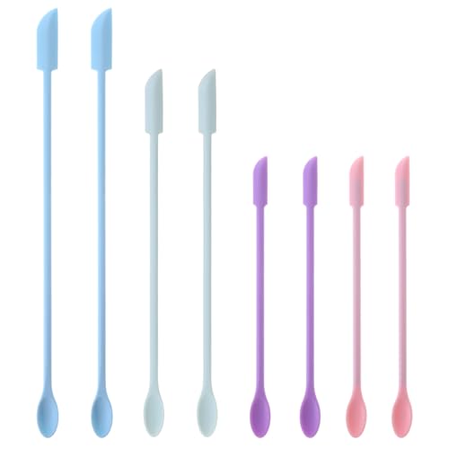 Makeup Spatula Set - 8 Colorful Silicone Spatulas