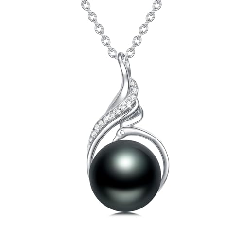 Collier perles d'eau douce de culture AAA+ pendentif cœur infini femme