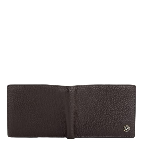 Image of Da Milano RFID Protected Leather Wallet for Men - Brown - Genuine Leather Bifold Wallet with 12 Card Slots & 2 Compartments
