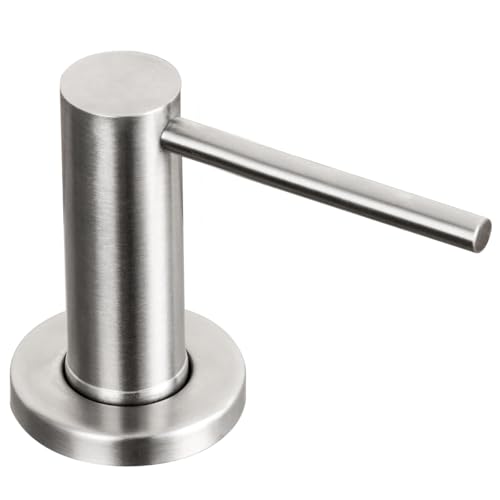 Image of Soap Dispenser for Kitchen Sink Brushed Nickel GAPPO Stainless Steel Countertop Pump Hand Lotion Built in Bottlend Lotion Built in Bottle