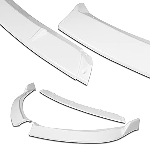 3PCS Front Bumper Lip Kit fit for compatible with 2014-2016 Toyota Corolla Base/L/LE, Sport-Style Splitter Trim Protection Spoiler, Air-Dam-Chin-Diffuser (Painted White)