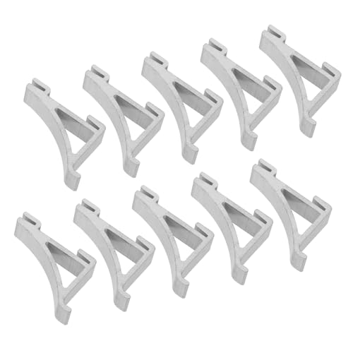 Ipetboom 10 piezas Clips de Soporte para Estante de Congelador y Refrigerador Aluminio Resistente Fácil Instalación y Optimización de Espacio para Neveras y Vitrinas de Bebidas