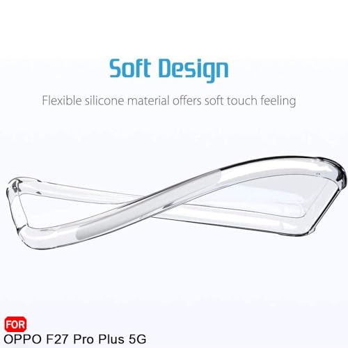 Image of TheGiftKart Crystal Clear Back Cover Case for Oppo F27 Pro Plus 5G | Shockproof Soft TPU Case | Cushioned Edges for Ultimate Protection Back Cover Case for Oppo F27 Pro Plus 5G (TPU, Transparent)