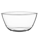 Pineeseatile Klare Glasschalen, Glasmischschalen 6.5 qt Clear Salatschale Geschirrspüler, Gefrierschrank ＆ Ofen -Safer -Servierschale groß für Küchenlager, Backen, Vorbereiten