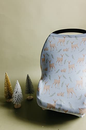 Image of Copper Pearl Nursing Cover for Breastfeeding - Multi-Use Baby Car Seat Cover, Stroller Cover & Breast Feeding Cover Up for Women, Stretchy Breathable High Quality Cover for Boy or Girl, Doe