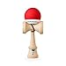 Produktbild KROM Kendama POP Rubber Rot - aus zertifiziertem Buchenholz - Hohe Holzqualität - Für Anfänger und Profis - Pack : Ersatzschnur + Stickers