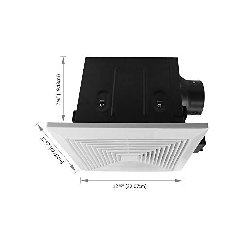 Bv Bathroom Fan Ultra-Quiet 90 Cfm, 0.8 Sone Bathroom Ventilation And Exhaust Bath Fan, Bathroom Ceiling Fan, Hvi 2100-Certified And Ul Approved (No Attic Access Required) #TOP6