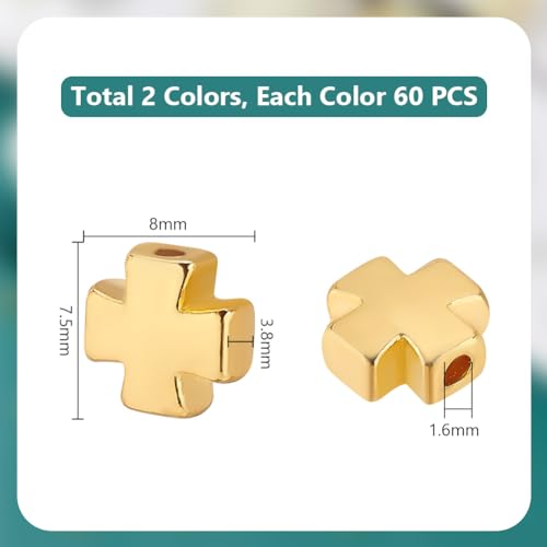 PH PandaHall 120PCS Cross Beads - Image 2