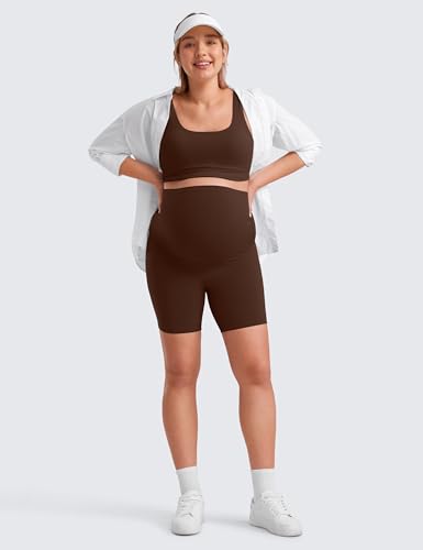 Image of CRZ YOGA Maternity Biker Shorts 6 inch | Butterluxe, Extremely Soft, Gentle Compression, Yoga, Super High Rise, U-shaped Belly, Pregnancy and Postpartum
