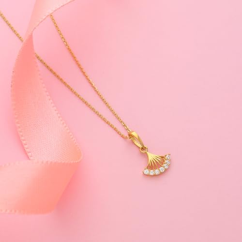 Malabar Gold & Diamonds Yellow Gold Pendant for Women 22k | 22 kt (916) BIS Hallmark Gold Pendant for Women & Girls | 22 Karat Gold Jewellery for Birthday, Wedding, Anniversary... - Image 2