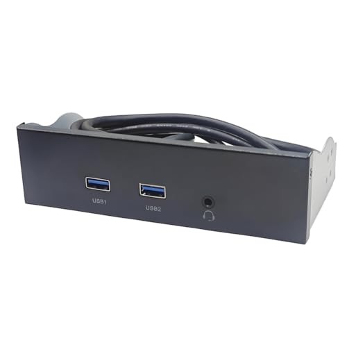 Bskivd USB3.2 GEN1 tbs[ hCu Xbg HD-AUDIO I[fBI tg pl 5.25 C` IveBJ tg pl T|[g 2x USB3.0 + 1x I[fBI 3.5mm