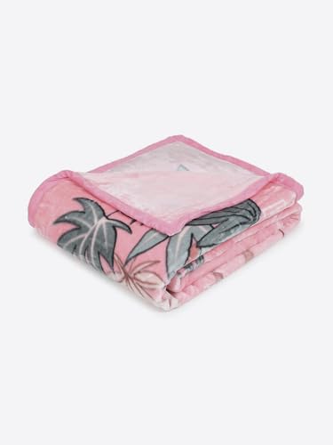 Image of Monte Carlo Dubble Bed Winter Blanket Roman Plus 1 Ply Super Soft 263 GSM, (240x220 CM), Baby Pink
