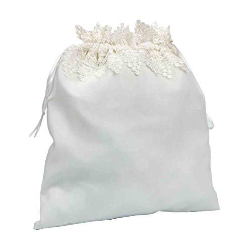 Elegante Bolsa Limosnera Artesanal Decorativa para Novia Color Blanco. Bolsos y Complementos. Regalos Originales. Detalles de Bodas, Comuniones, Bautizos. CC