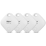 Key Finder Bluetooth Tracker Locator for Luggage Works with Apple Find My Smart Tracker for Suitcase, Bag, Backpack, Wallet,Pets Replaceable Battery Smart tag Item Finder (4 Pack Tags & Cases)