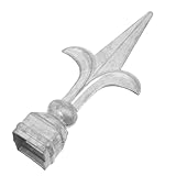 Abaodam Gartenzaunspitze Metall Zaunaufsatz mit Sicherem Halt Dekorative Zaunpfostenspitze für Hof und Garten Zaunzubehör für 30mm Vierkantrohr