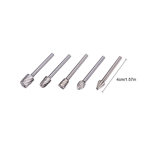 Set de 10 fresas para madera de acero de alta velocidad miniatura 5