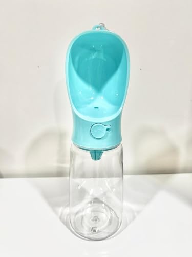 TravelPet Dog Water Bottle, Leak-Proof Portable Dispenser, 500 ml, Pink/Green/Blue (Blue, ONE Size)