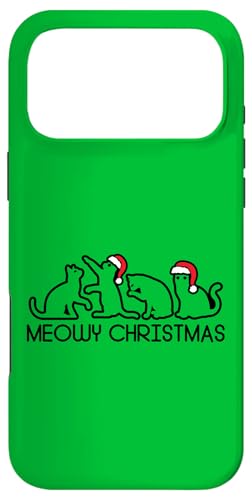 Meowy Christmas レディース メンズ キッズ ガールズ 猫好き クリスマスキャット スマホケース iPhone 17 Pro Max 用
