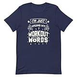 novità palestra fitness citazione uomini donne divertente i'm just using my workout words, navy, l