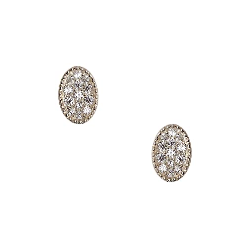 Women's Casual Oval CZ Pendant Necklace and Earring Set