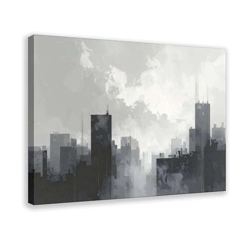 Tableau abstrait salon pour habiller un grand mur vide