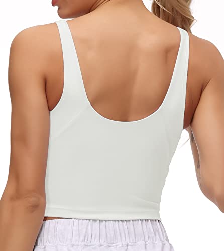 Image of Dragon Fit Sports Bra for Women Longline Padded Bra Yoga Crop Tank Tops Fitness Workout Running Top